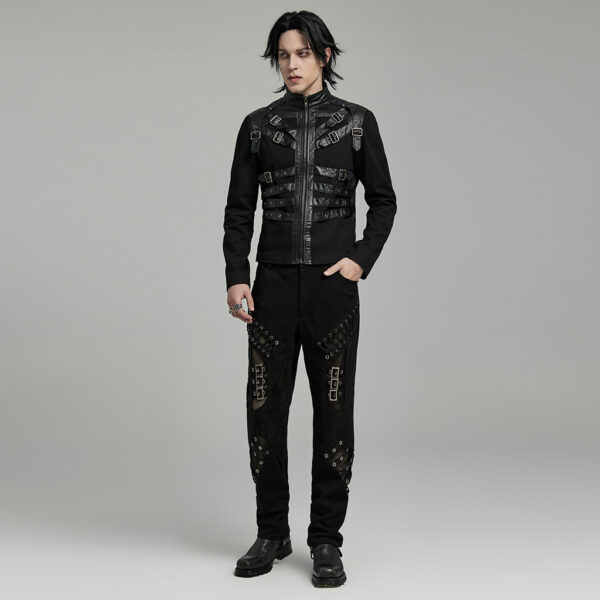 PUNK RAVE Eyelet Loop Straps Punk Jacket - Image 4