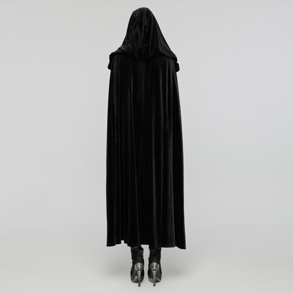 PUNK RAVE Lapel Lace Collar Goth Hooded Cloak - Image 4