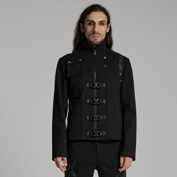 PUNK RAVE Stand Collar Placket Cyberpunk Jacket