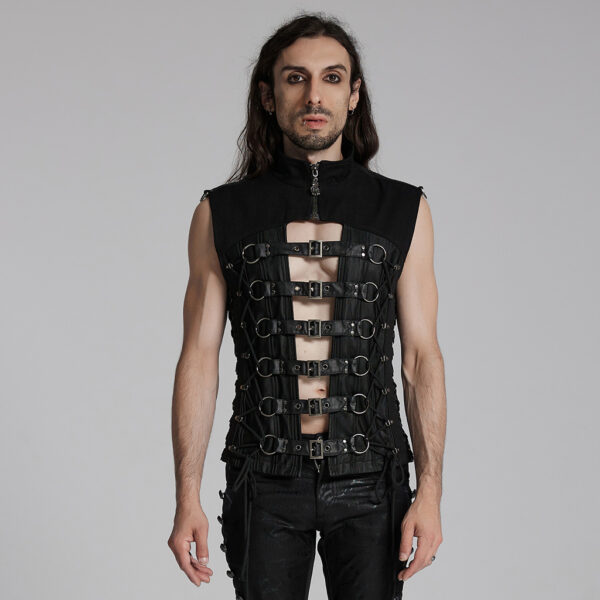 PUNK RAVE Half Cut Punk Waistcoat - Image 2