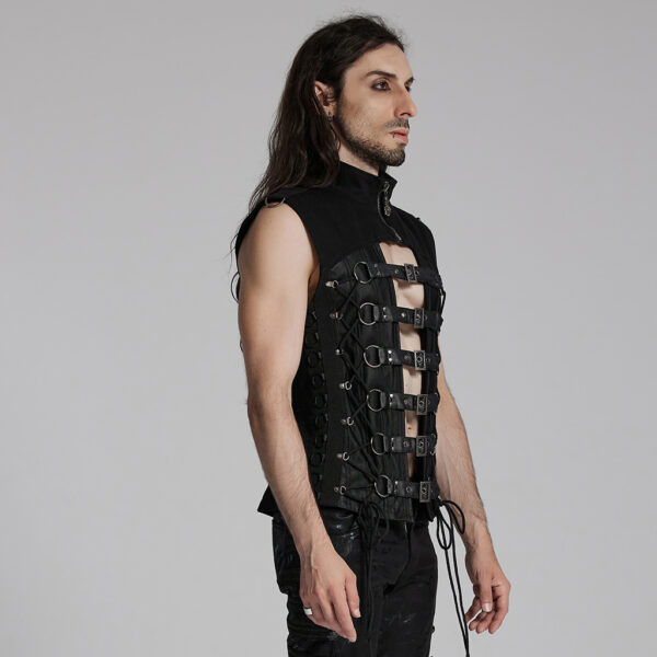 PUNK RAVE Half Cut Punk Waistcoat - Image 3