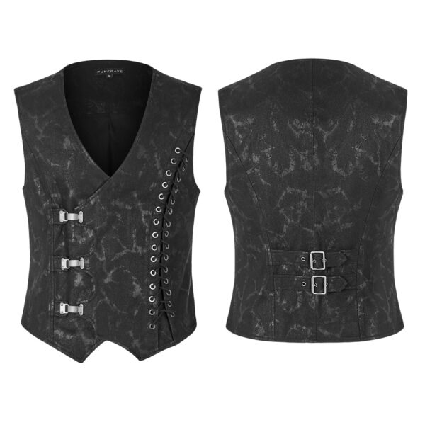 Steampunk Mottled Stripes Goth Waistcoat