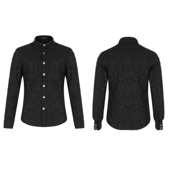 PUNK RAVE Elastic Jacquard Punk Long Sleeve Shirt - Image 5