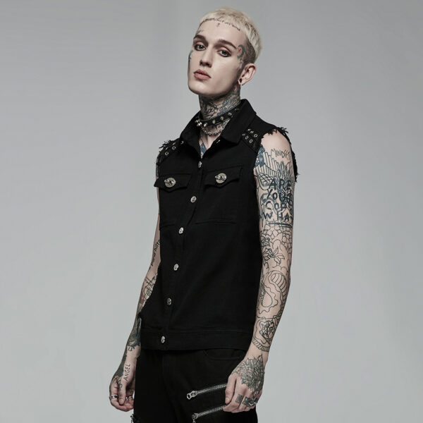 Punk Daily Wear Simple Vest - Image 2