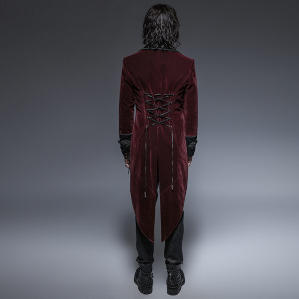 PUNK RAVE Gothic Classical Velour Man Long Jacket - Image 5