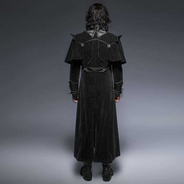 Gothic Crimp Shoulder Long Coat - Image 4