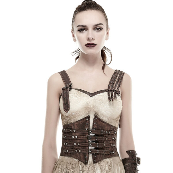 PUNK RAVE Steam Punk Brown Girdle - Image 2