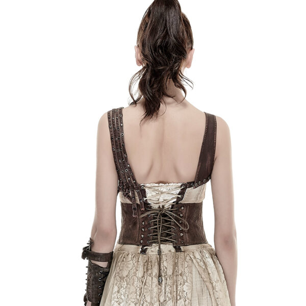 PUNK RAVE Steam Punk Brown Girdle - Image 4