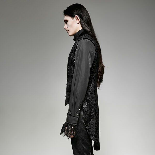 PUNK RAVE Swallow Tail Sleeveless Velveteen Waistcoat - Image 3