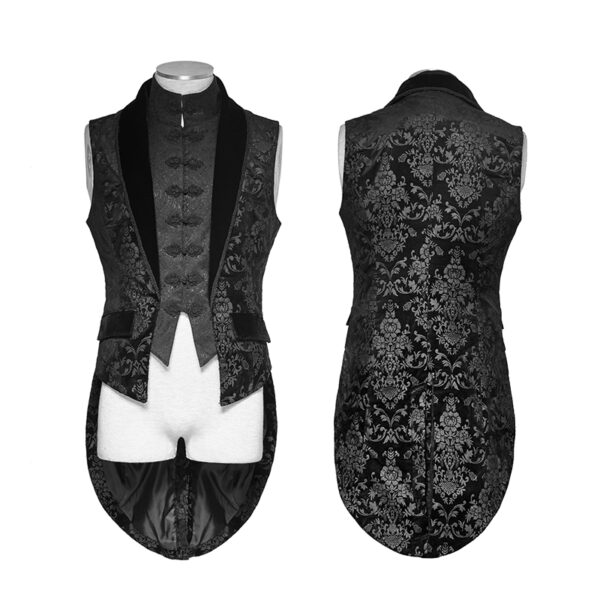 PUNK RAVE Swallow Tail Sleeveless Velveteen Waistcoat