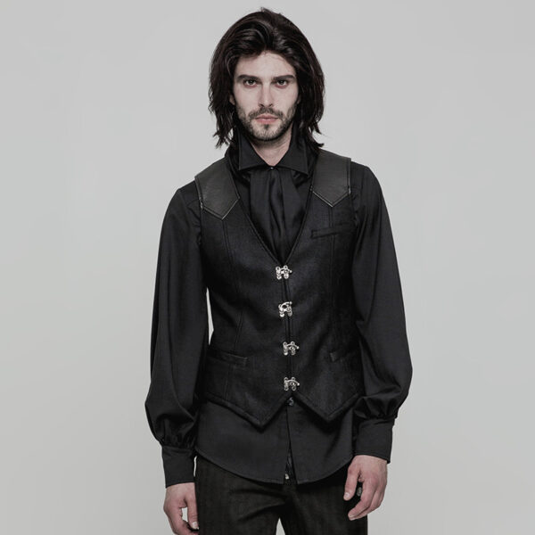 PUNK RAVE Steampunk Twill Waistcoat - Image 2