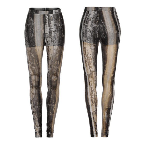 PUNK RAVE Tech Wear Tight Mesh Perspective Leggings - Image 5