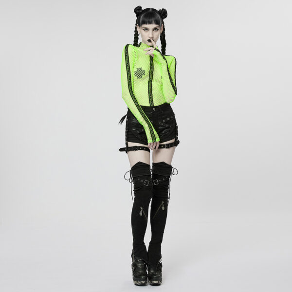 PUNK RAVE Denim Long Stockings Leg Warmers - Image 4