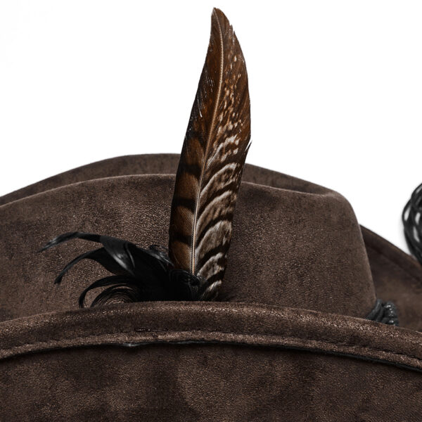 Classic Retro Suede Punk Western Cowboy Hat - Image 6