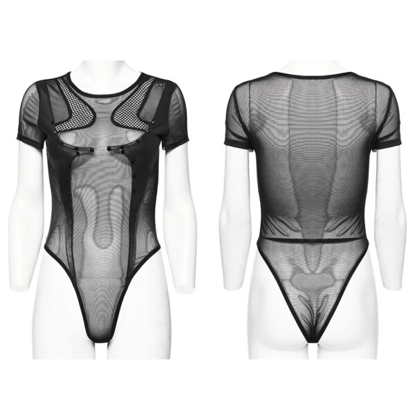 PUNK RAVE Snap Punk Mesh Bodysuit - Image 5