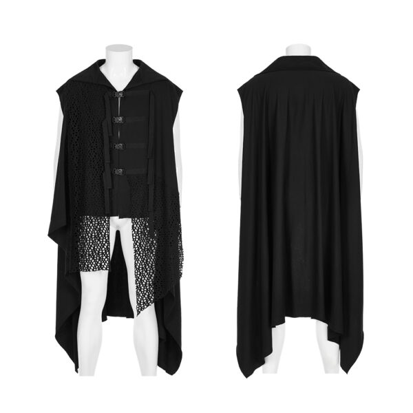 PUNK RAVE Dark Sweatshirt Vest Jacket - Image 5