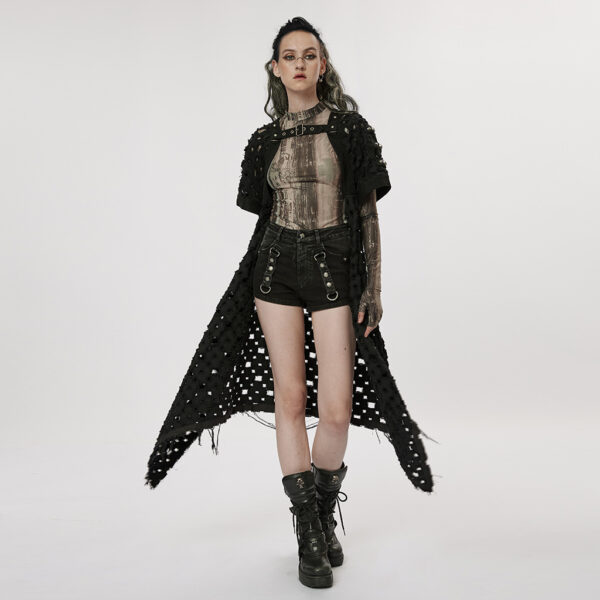 PUNK RAVE Post-Apocalyptic Style Short Sleeve Cardigan - Image 2