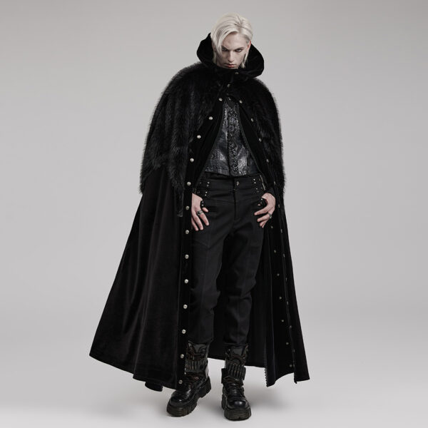 PUNK RAVE Velvet Goth Fleece Cloak - Image 4