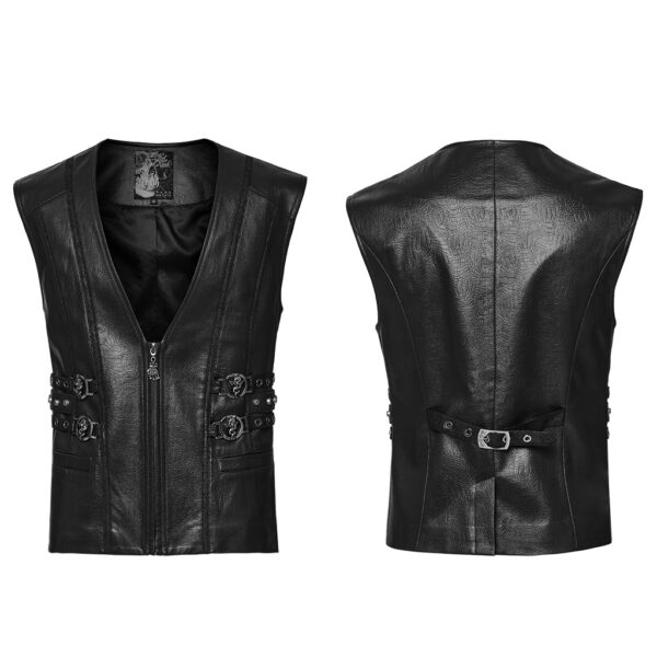 PUNK RAVE PU Leather Medieval Gothic Waistcoat