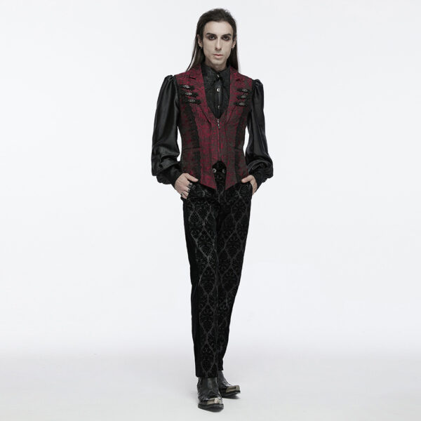 PUNK RAVE Buckle Flip Collar Gothic Rose Waistcoat - Image 5