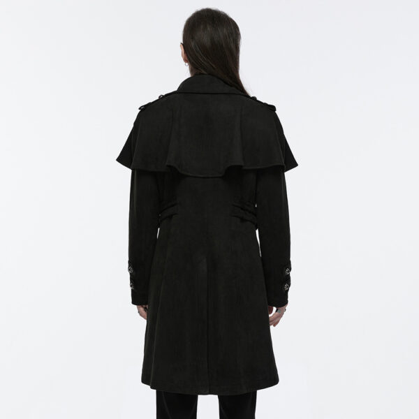 PUNK RAVE Suede Goth Cloak Style Jacket - Image 4