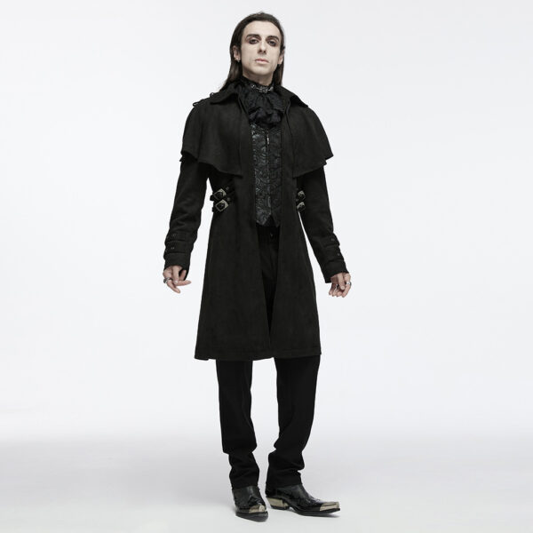 PUNK RAVE Suede Goth Cloak Style Jacket - Image 5