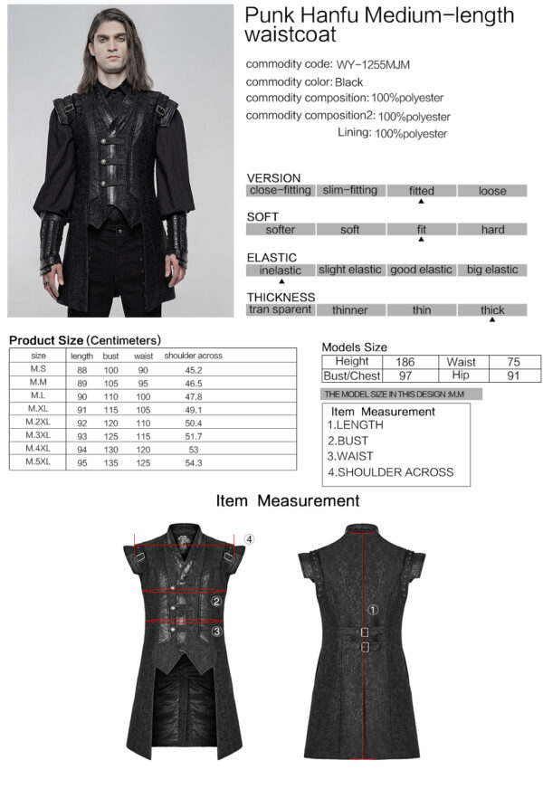 PUNK RAVE Medium-Length Waistcoat - Image 11