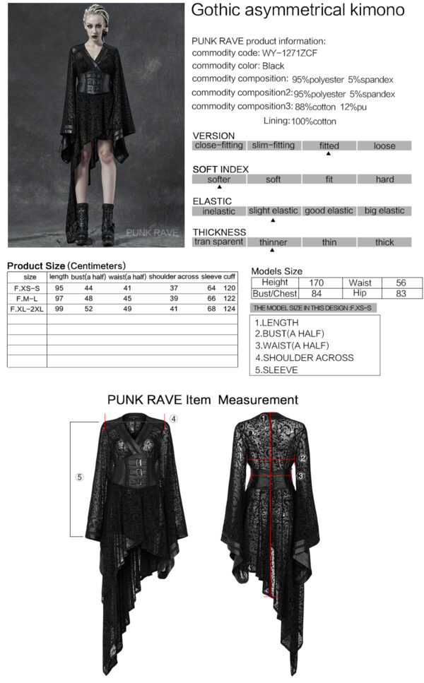 Gothic Asymmetrical Kimono - Image 9