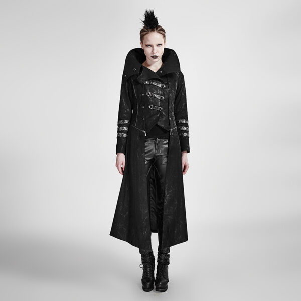 PUNK RAVE High Lapel Collar Long Coat