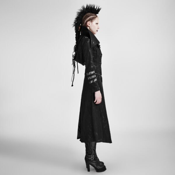 PUNK RAVE High Lapel Collar Long Coat - Image 2