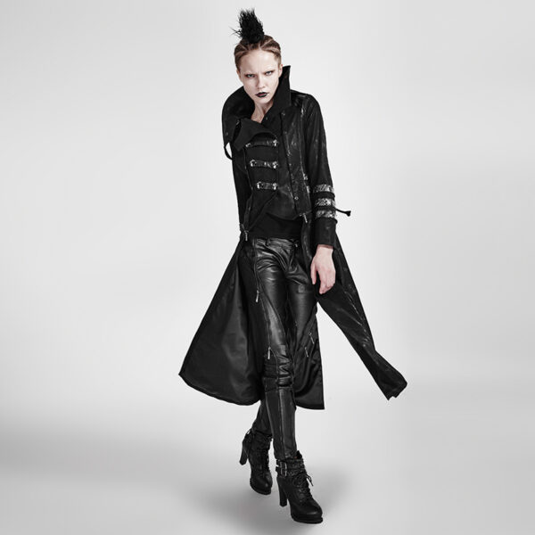 PUNK RAVE High Lapel Collar Long Coat - Image 4