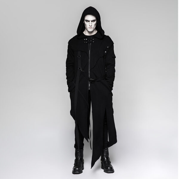 PUNK RAVE Hooded Long Patch Jacket - Image 2