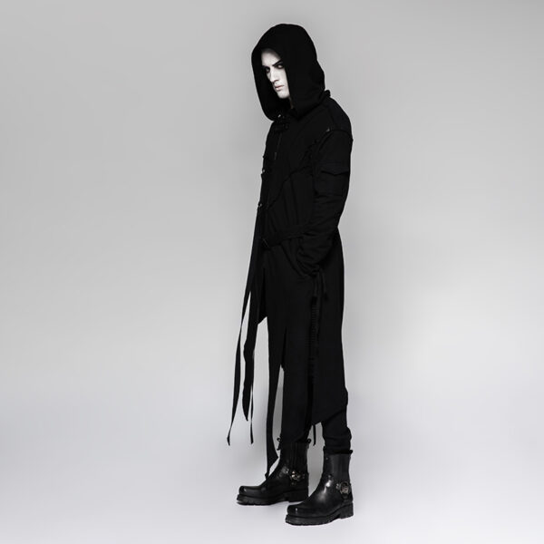 PUNK RAVE Hooded Long Patch Jacket - Image 4