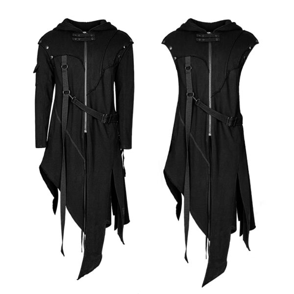 PUNK RAVE Hooded Long Patch Jacket