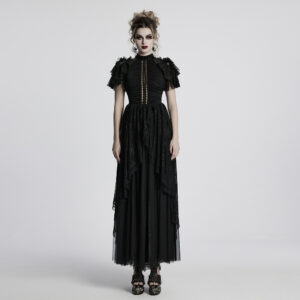 Bead Embroidery Gothic Elegant Dress