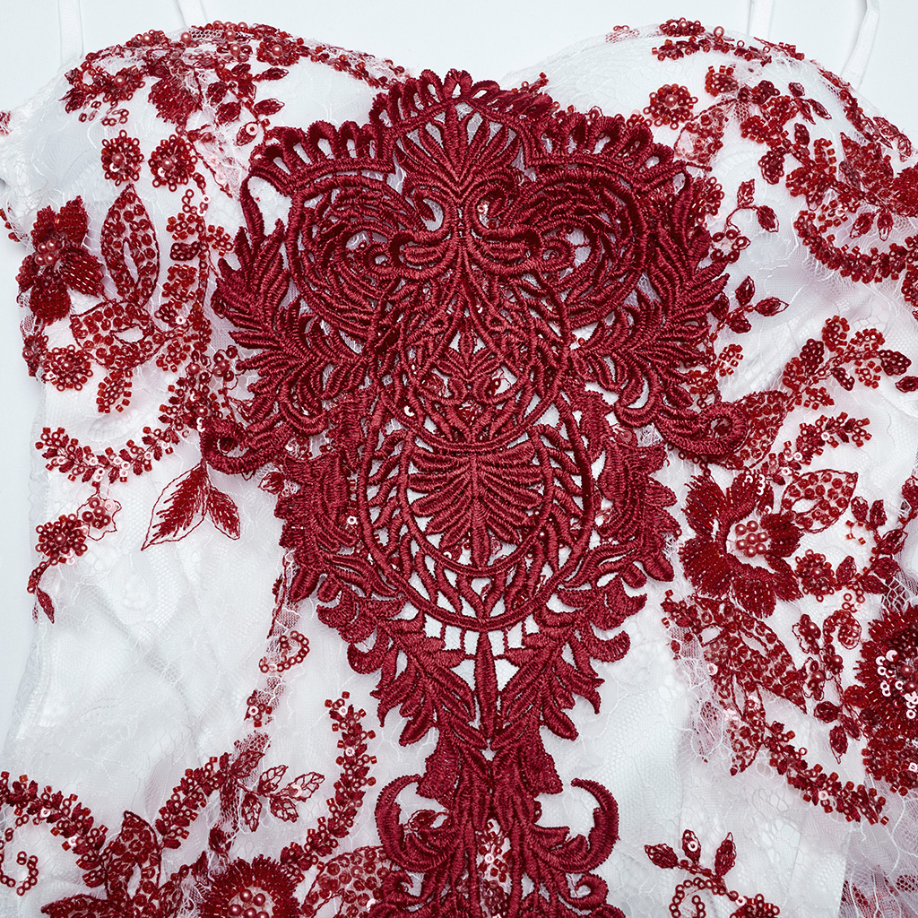 Elegant Retro Floral Lace And Gauze Gothic Glamorous Dress - Image 9