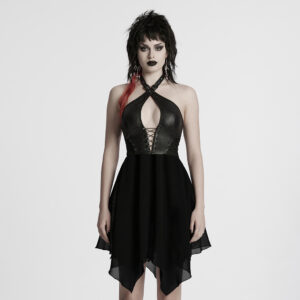 Punk Halter Neck Dress