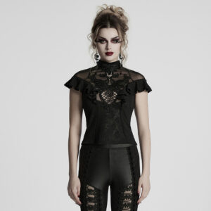 Elegant Flying Sleeves Gothic Applique Top