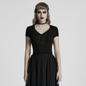 Exquisite Gothic V-Neck T-Shirt