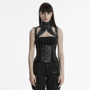 Steampunk High Collar Vest