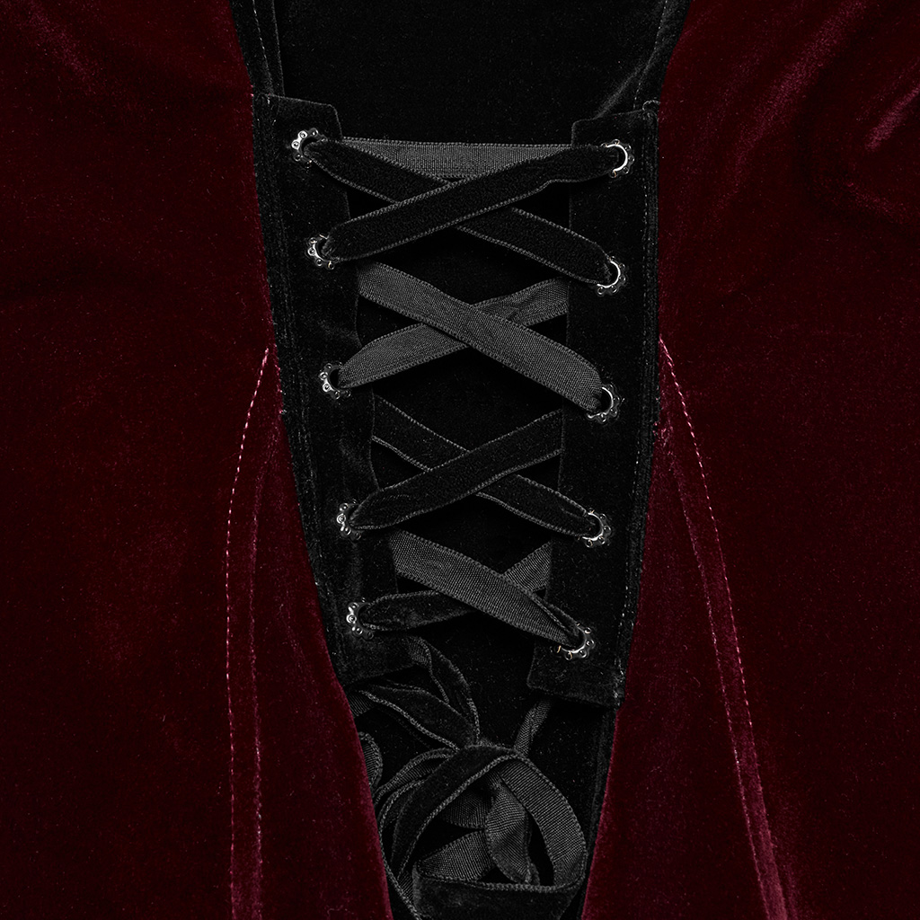 Goth Bat Red Hem Jacket - Image 8