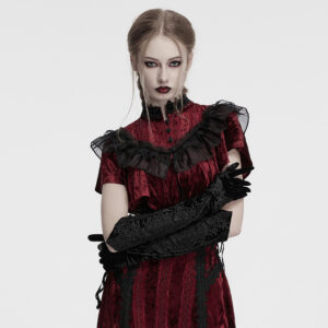 Goth Retro Velvet Gloves