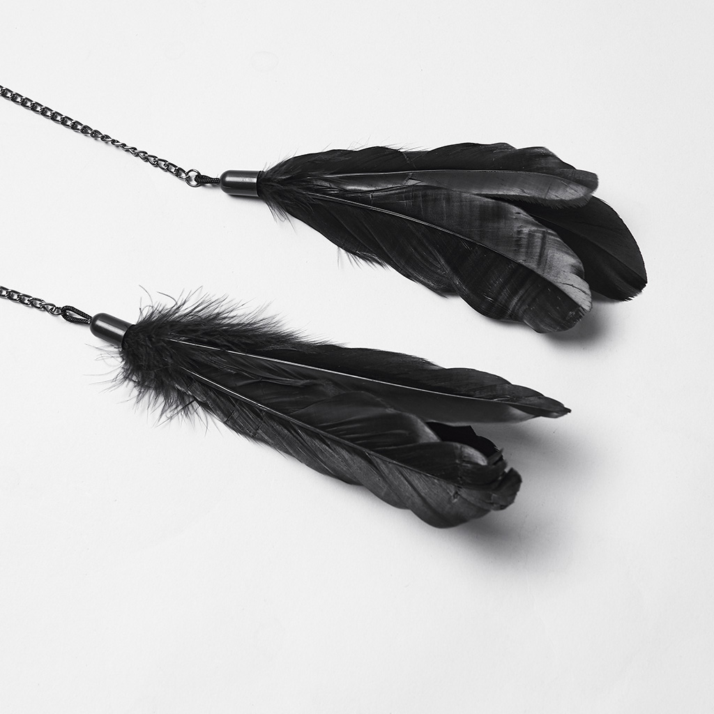 Goth Virgin Feather Hair Hoop - Image 8