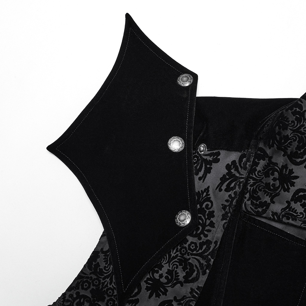 Retro Goth Stand Collar Jacket - Image 9