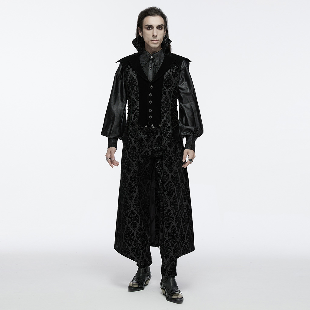 Retro Goth Stand Collar Jacket - Image 2