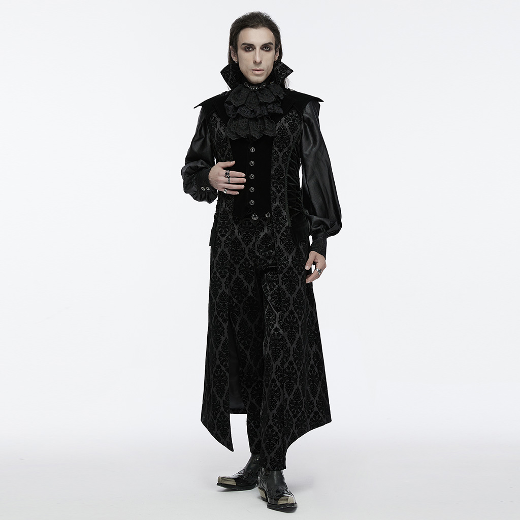 Retro Goth Stand Collar Jacket - Image 5
