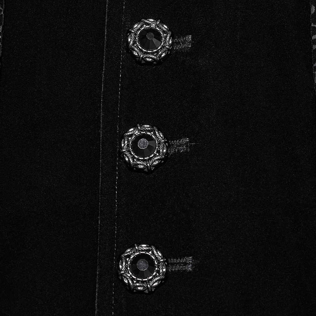 Retro Goth Stand Collar Jacket - Image 6
