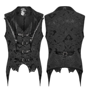 Buckles Gothic Jacquard Lapel Vest