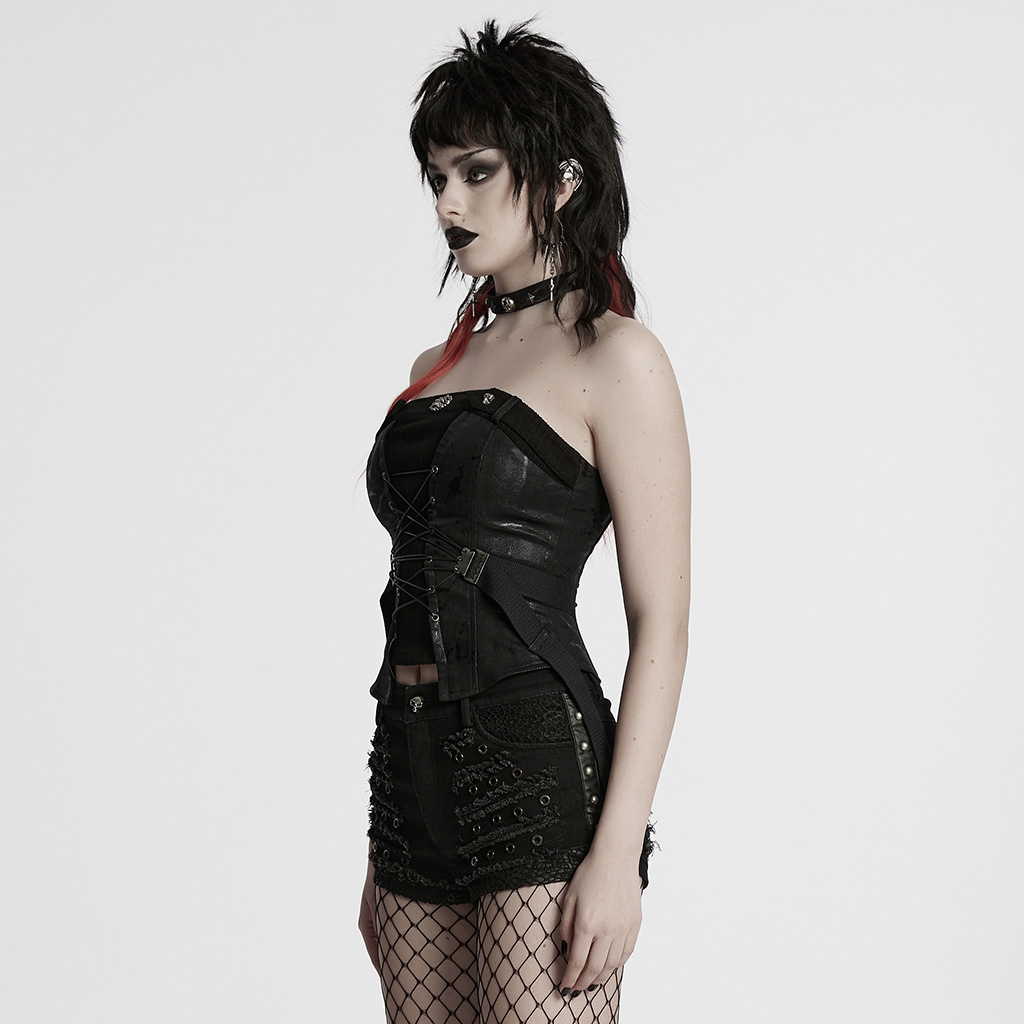 Bustier Style Black Tube Top - Image 2