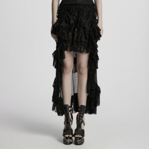 Gothic Asymmetrical Lace Skirt